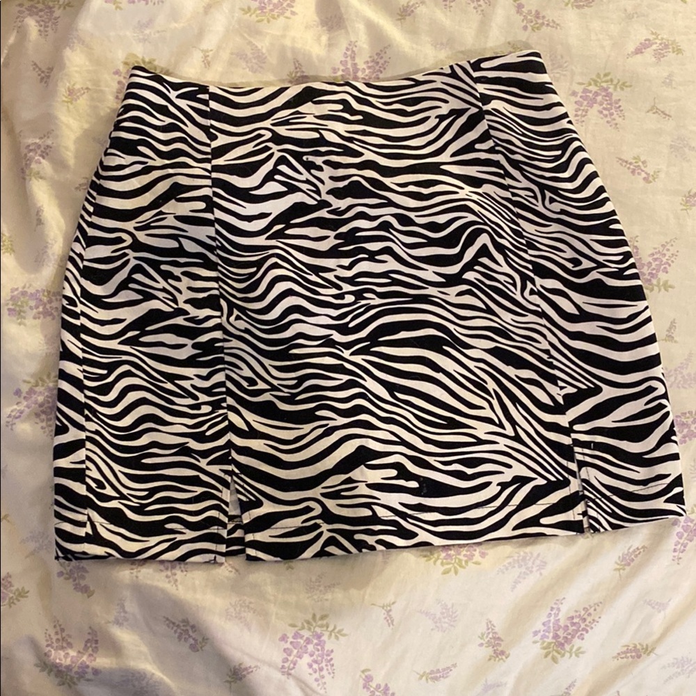 Eyeshadow Black and White Mini Pencil Skirt Night Out